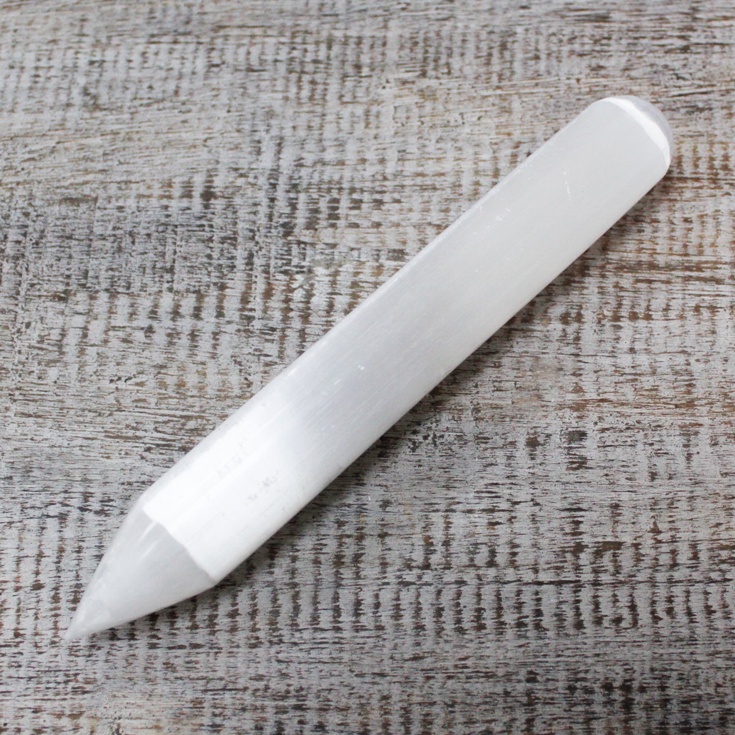 Selenitstab – 16 cm (Spitze an einem Ende)