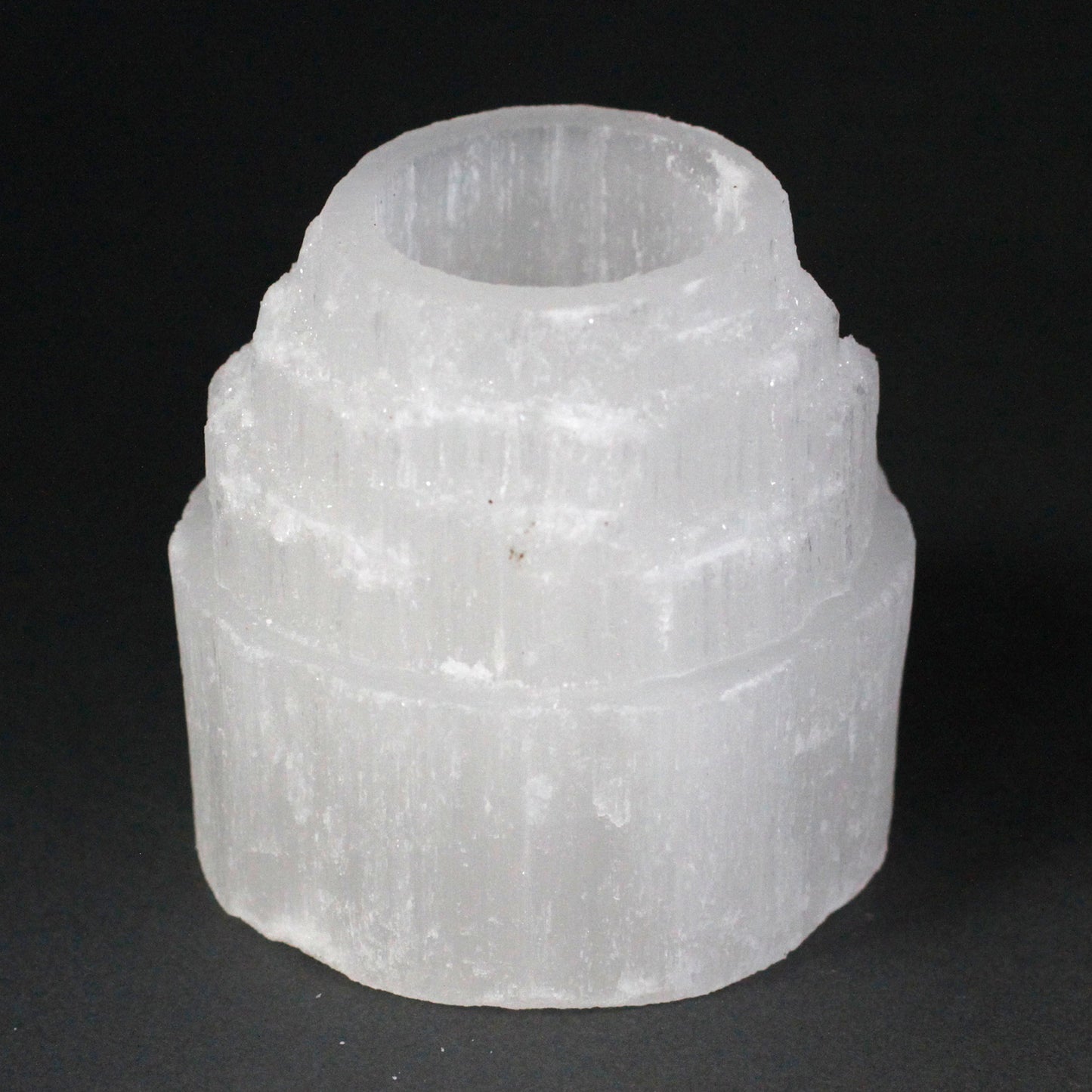 Selenite Mountain Top Kerzenhalter – 8 cm