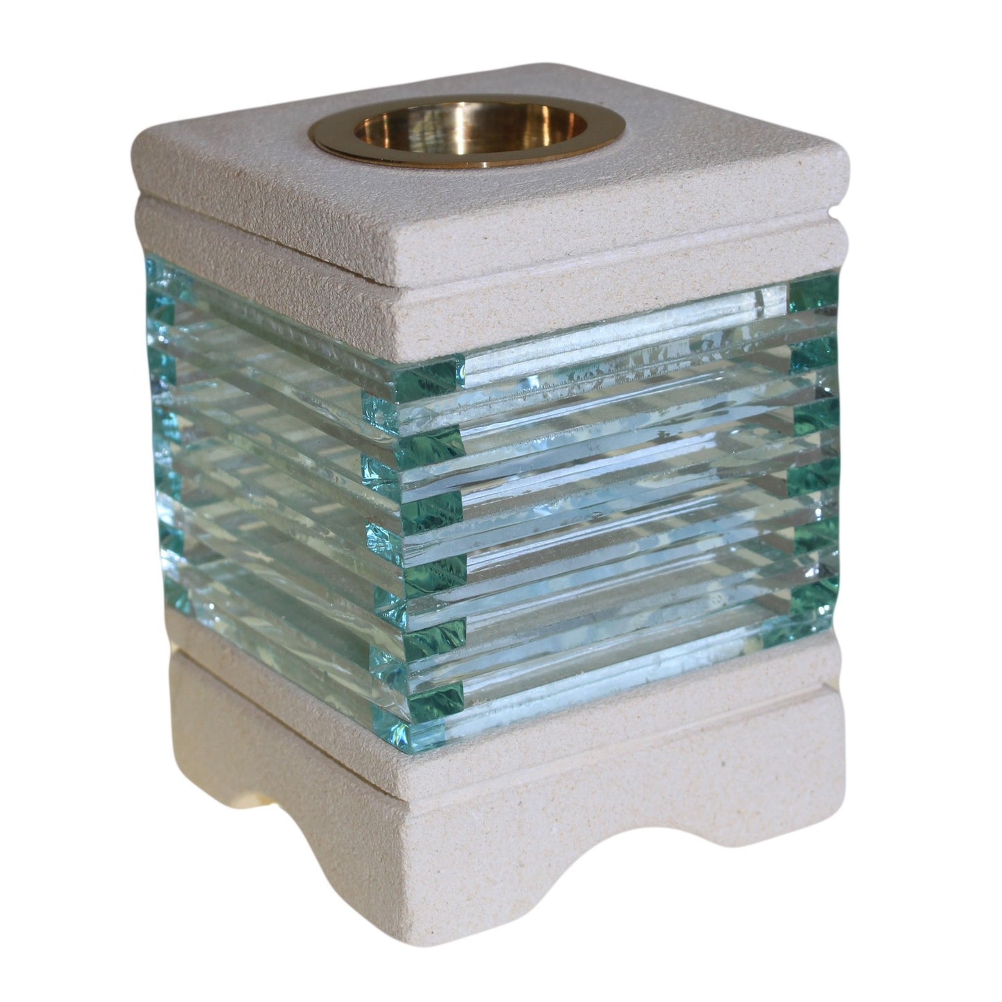 Steinölbrenner – quadratischer Glasstein