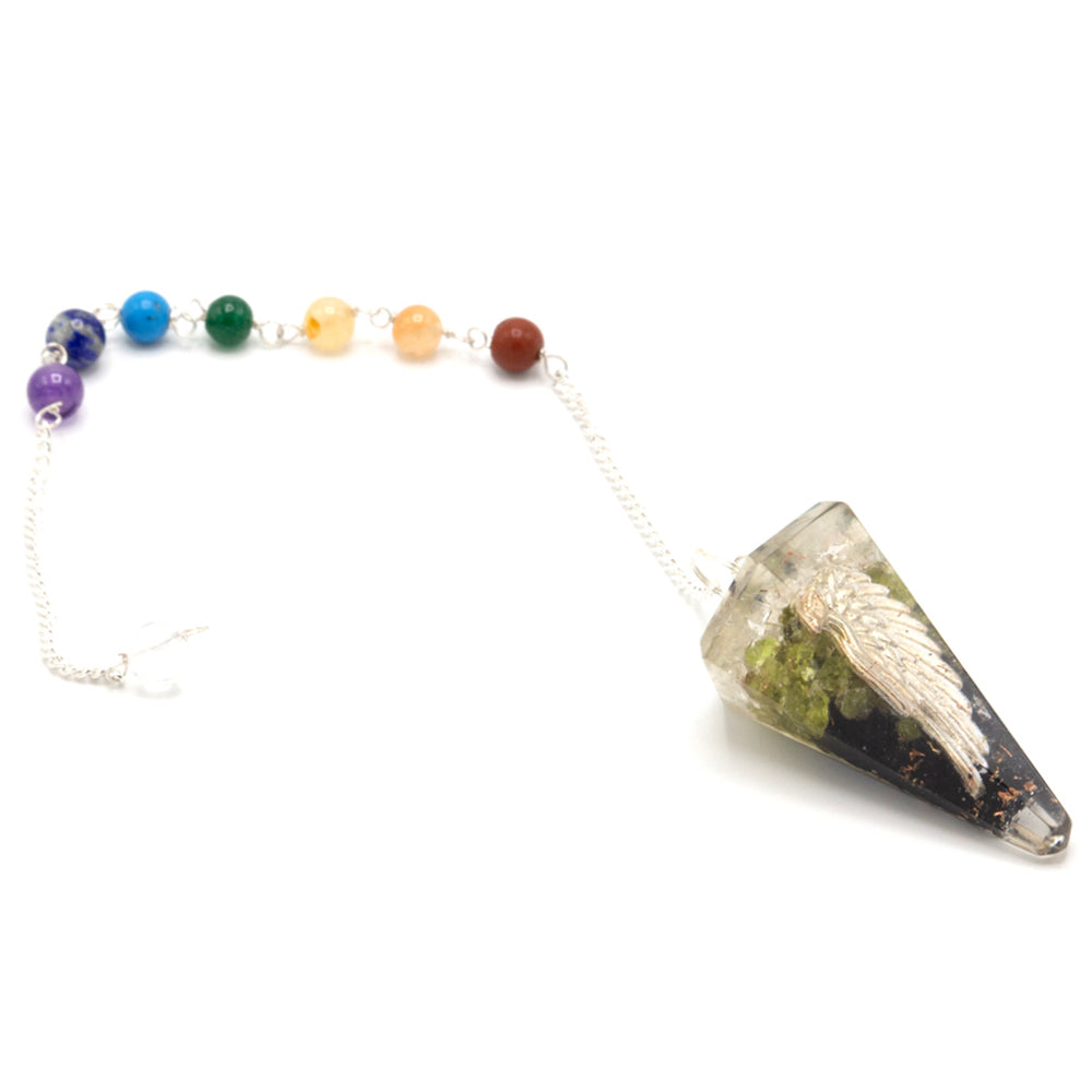 Orgonit-Power-Chakra-Pendel – Engelsflügel