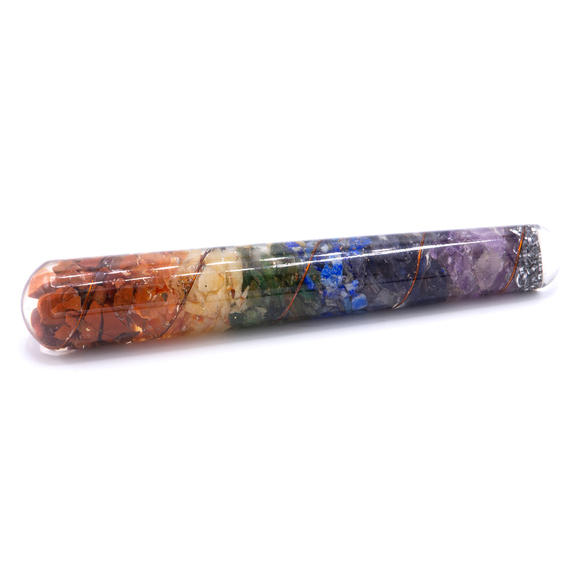 Heilstab aus Orgonit-Chackra und Kupfer – 140 x 30 mm