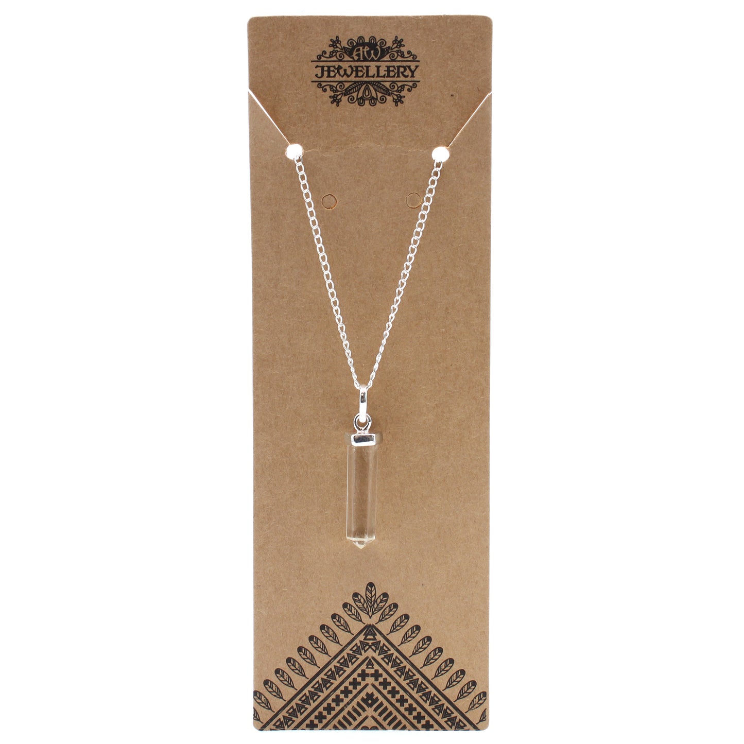 Edelstein-Klassiker-Punkt-Anhänger - Bergquarz