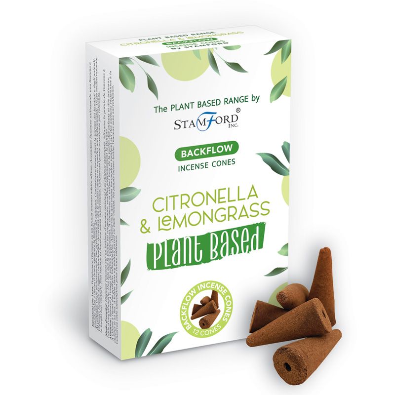 Rückfluss-Räucherkegel auf Pflanzenbasis – Citronella und Zitronengras