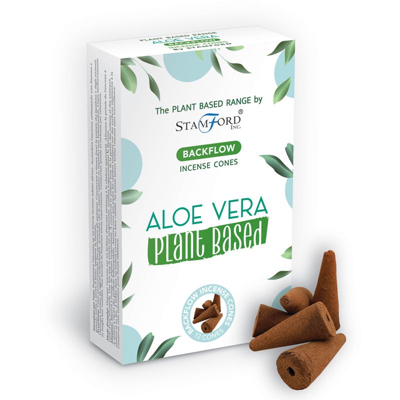 Rückfluss-Räucherkegel auf Pflanzenbasis – Aloe Vera