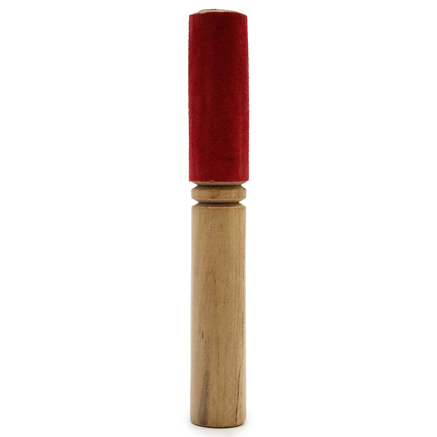 Singing bowl stick made of wood with velvet