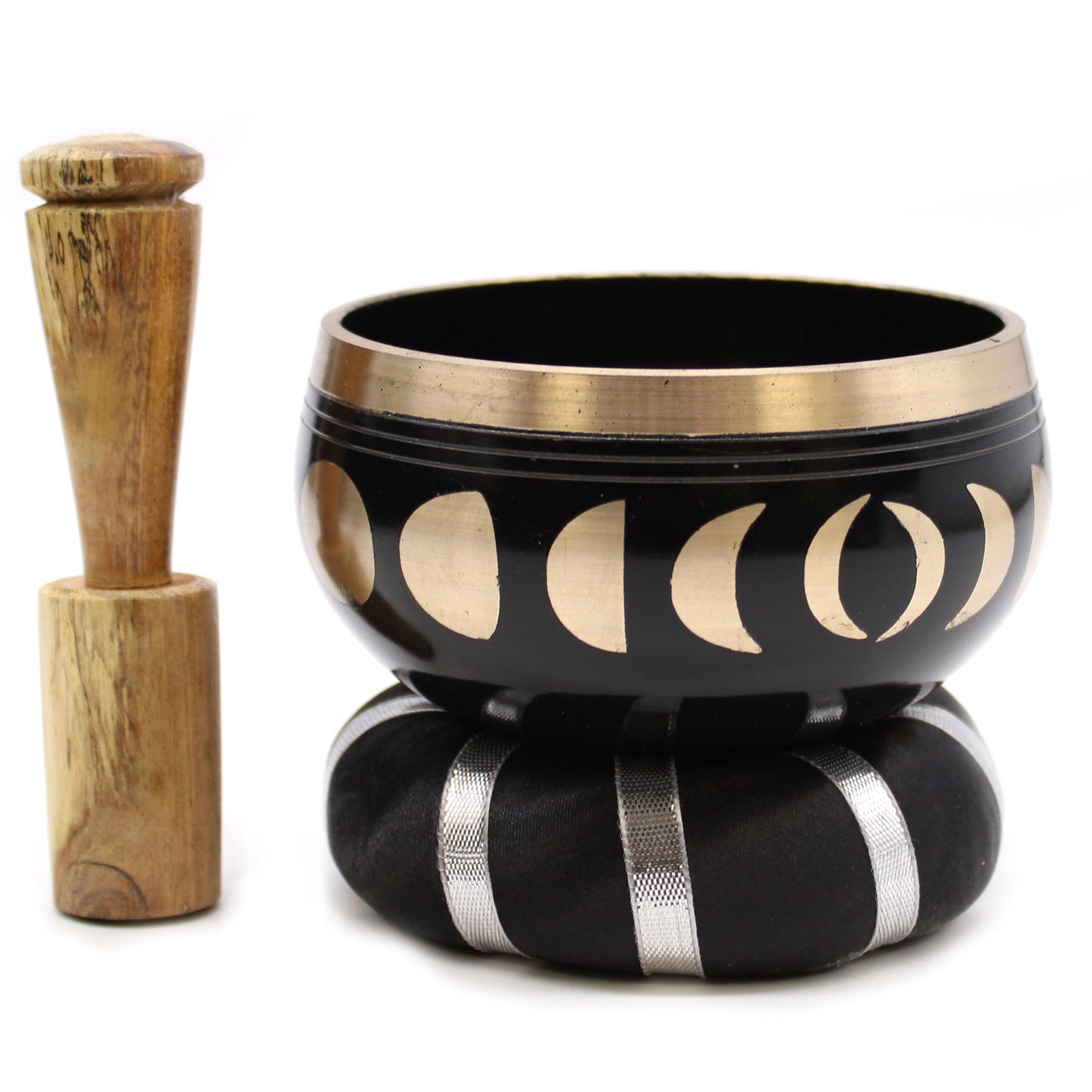 Mondphasen-Klangschalen-Set – Schwarz 10,7 cm