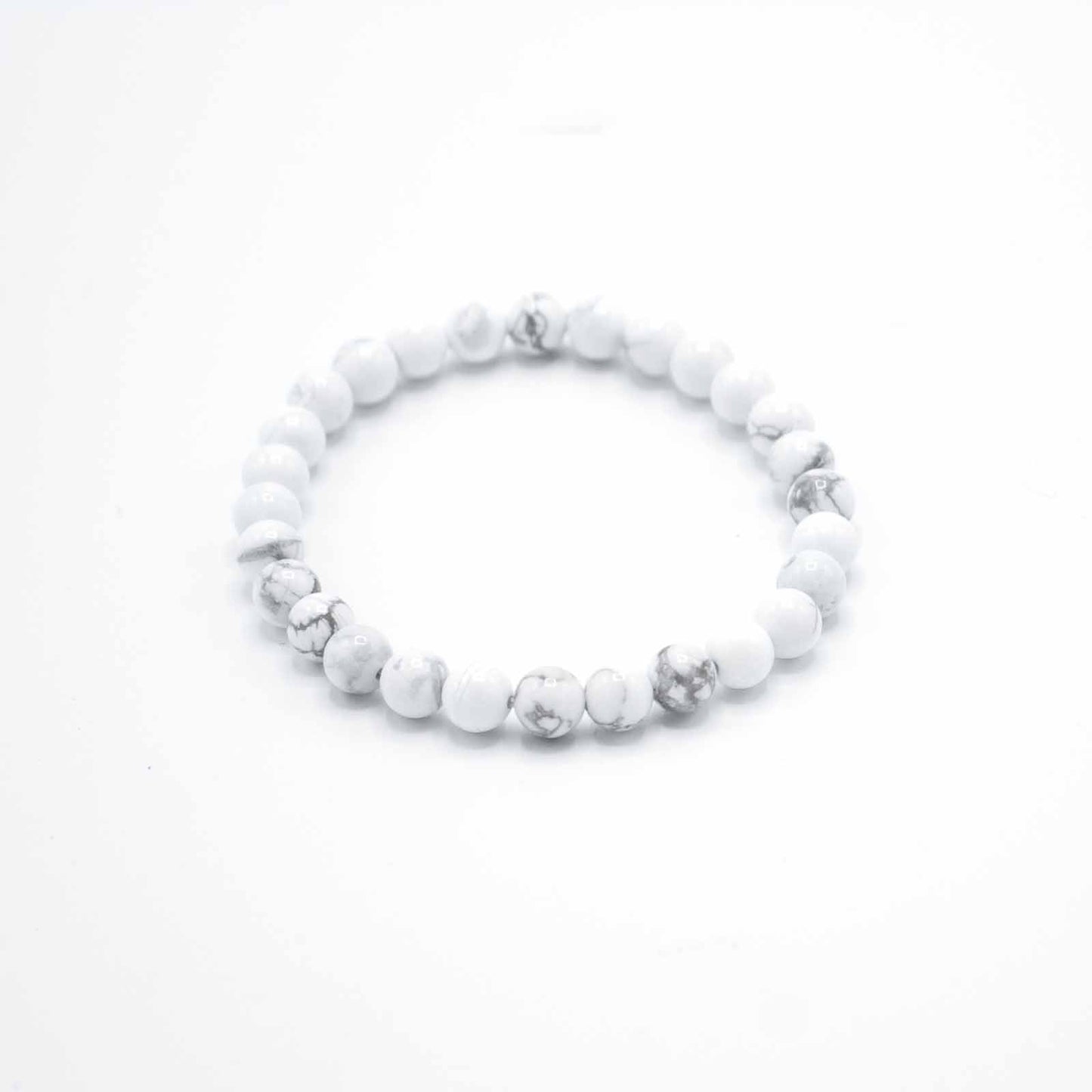 Edelstein-Manifestationen-Armband – Weißer Jaspis – Frieden