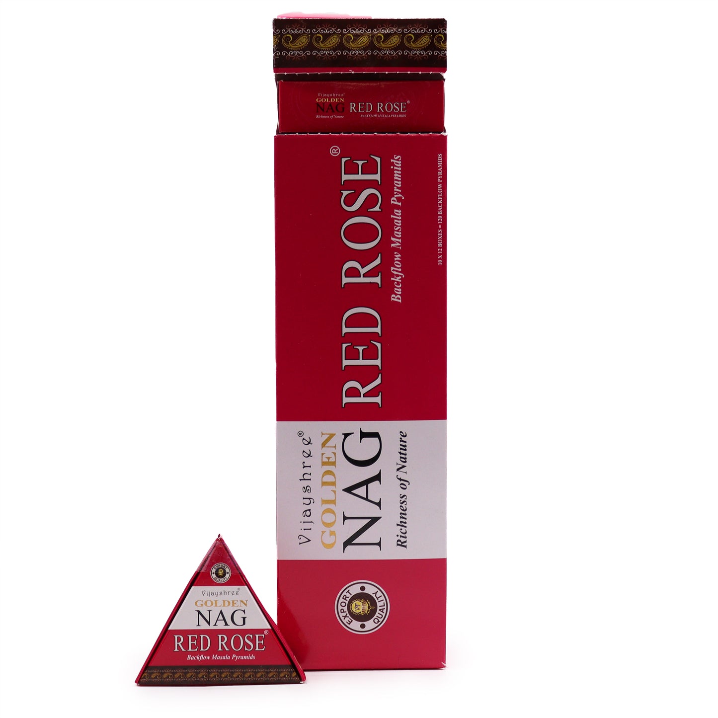 42 g Jumbo Golden Nag – Red Rose Back Flow Räucherkegel