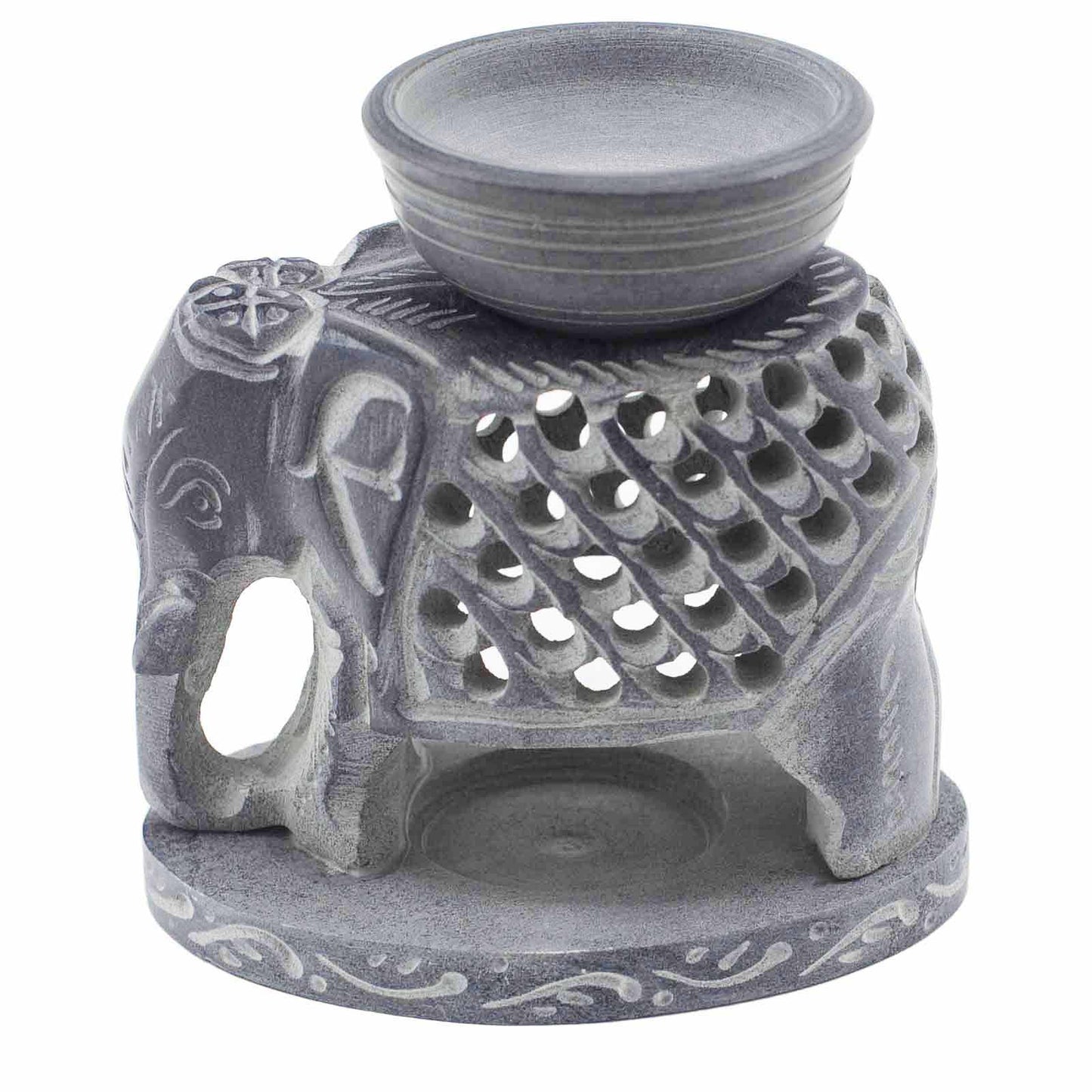Soapstone fragrance lamp 10.5 cm – Standing Elephant