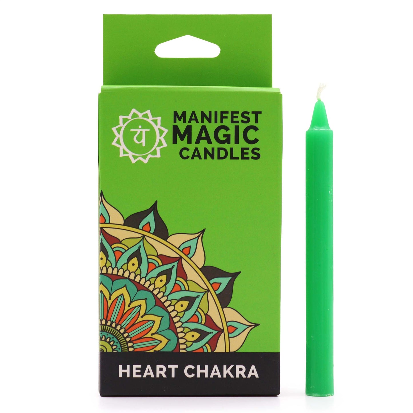 Manifest-Magiekerzen (12er-Pack) – Grün – Herzchakra