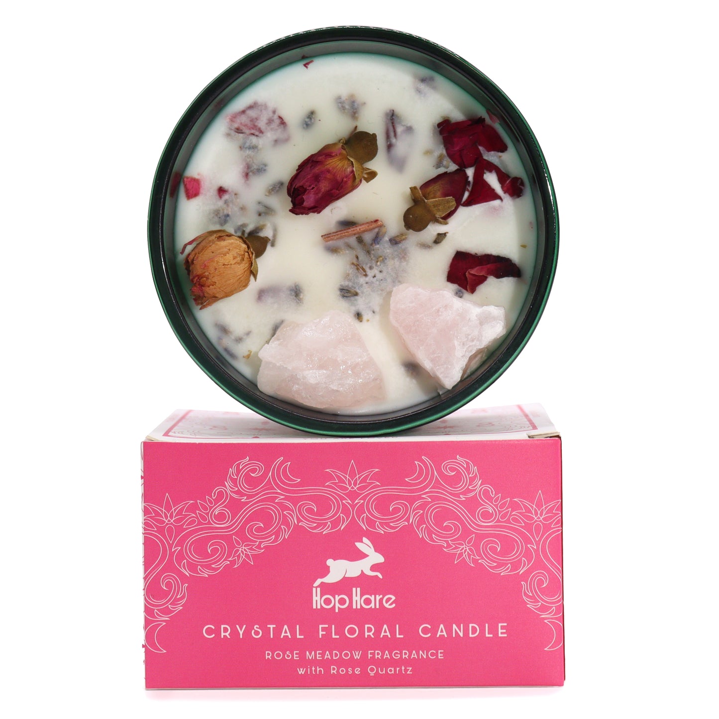 Hop Hare Crystal Magic Flower Kerze – The Lovers
