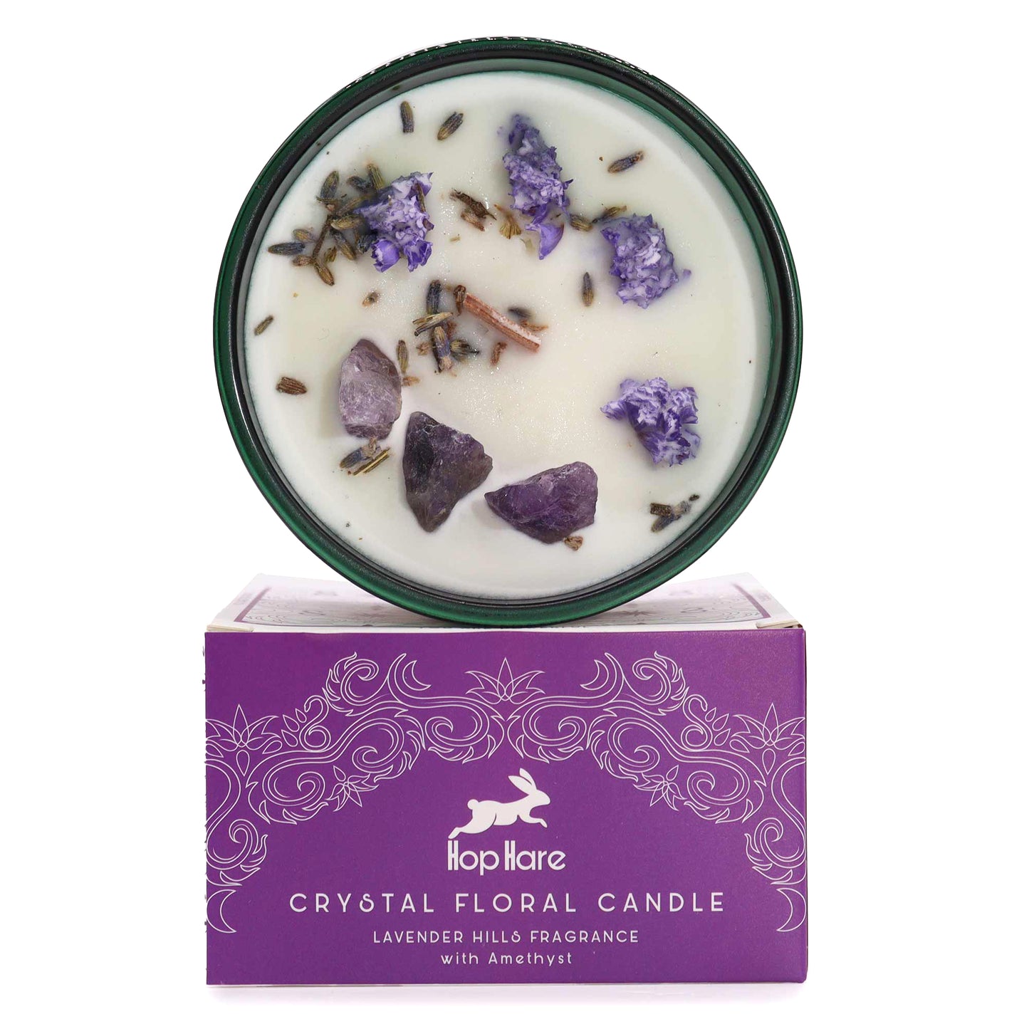 Hop Hare Crystal Magic Flower Kerze – Der Mond