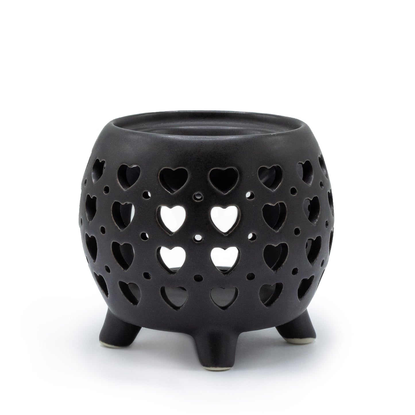 Squat Pot Duftlampen Multi Hearts – Mattschwarz
