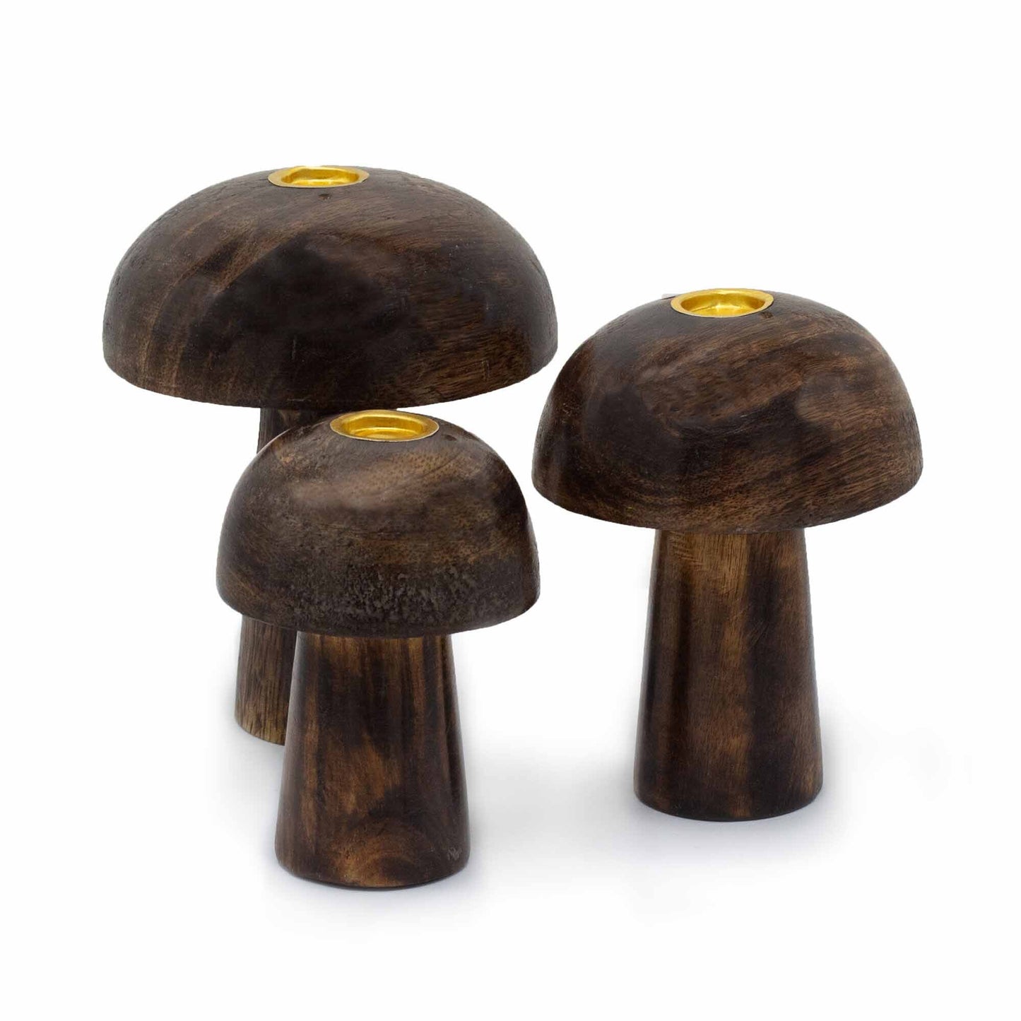 Set mit 3 Räucherkegelpilzen (10 cm, 9 cm, 8 cm)