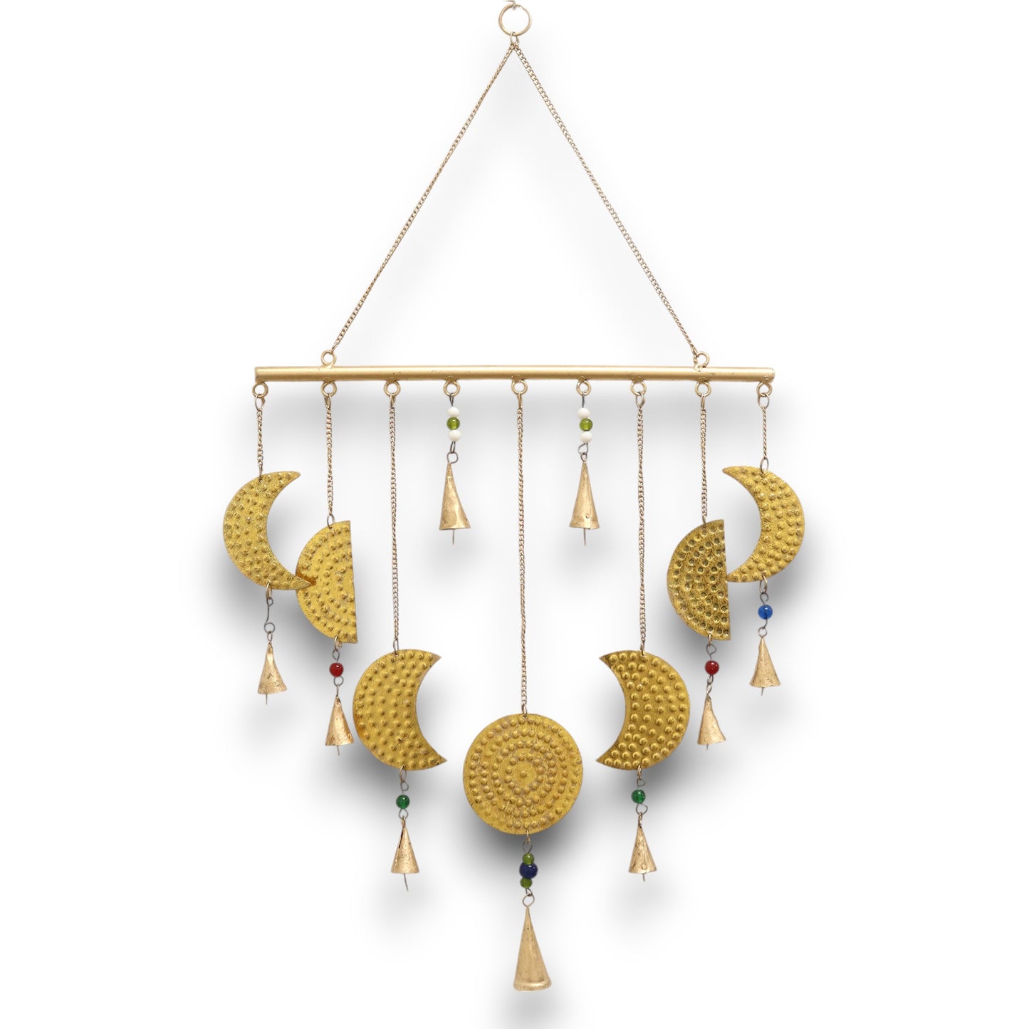 Indisches Glockenspiel – Mondphasen-Glockenspiel aus Messing – 43 x 40 cm