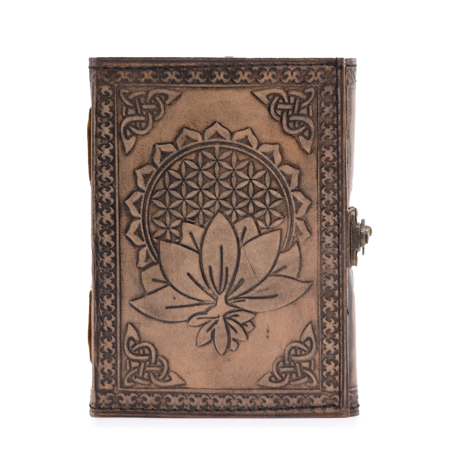 Lotus Mandala – Esoteric Notebook – Antique Grey – 200 Pages – 17.5 x 12.5 x 3 cm