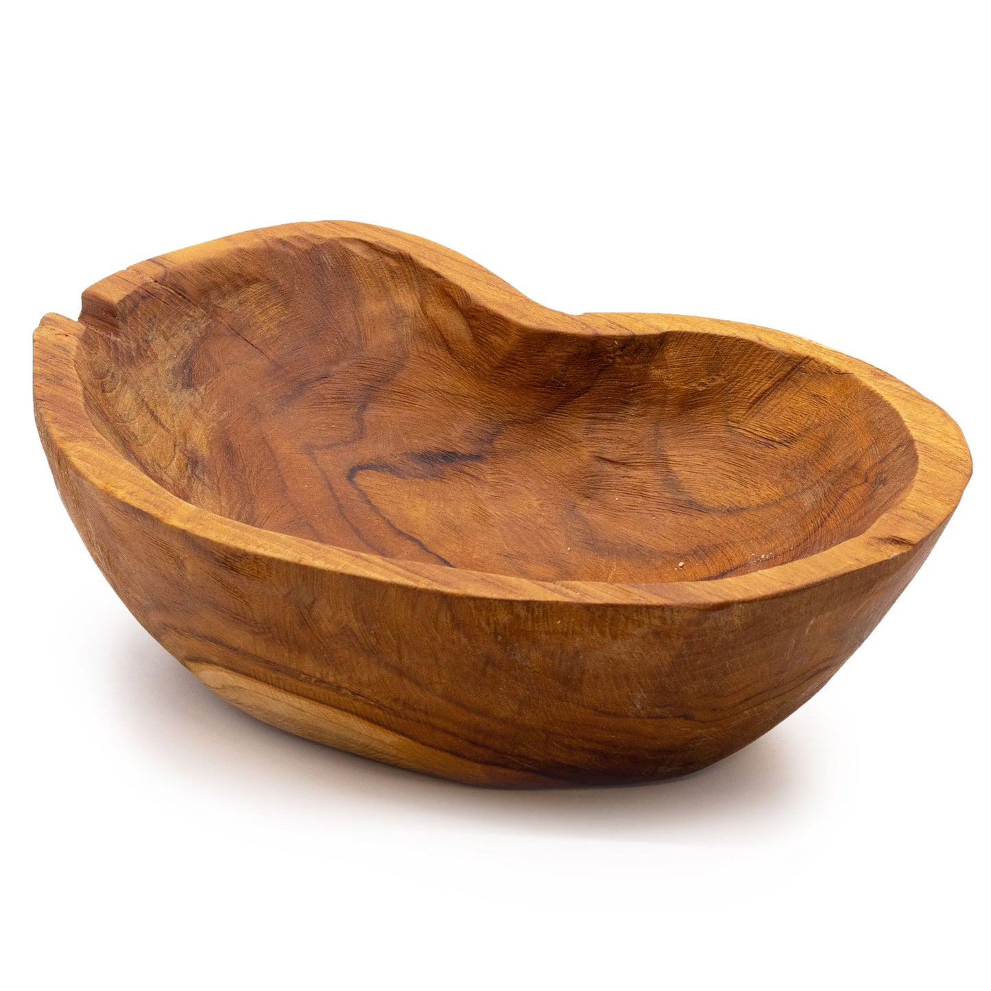 Natural, rough teak fruit bowl – 31 x 22 x 8 cm