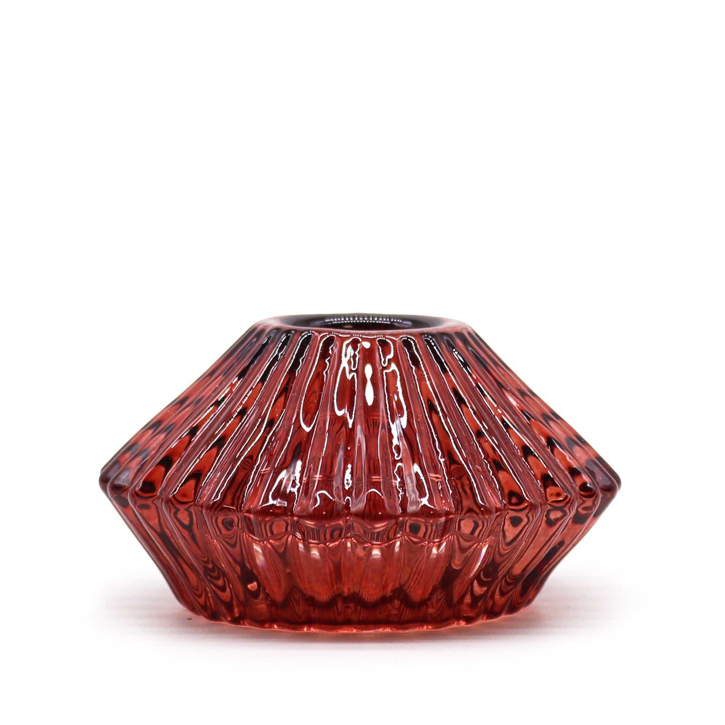 2er-Set Flower Flip Tafelkerze/Teelichthalter – Vampirrot