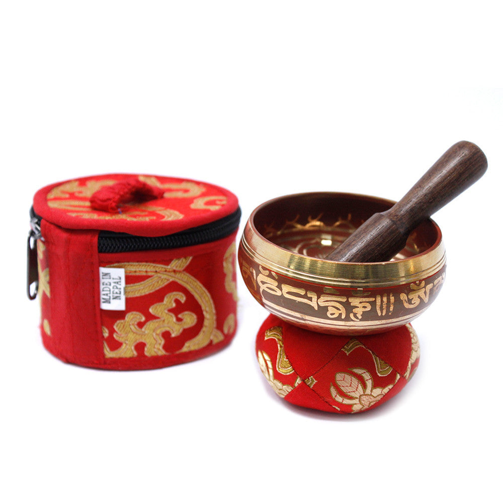 Mini-Klangschalen-Geschenkset – Rot