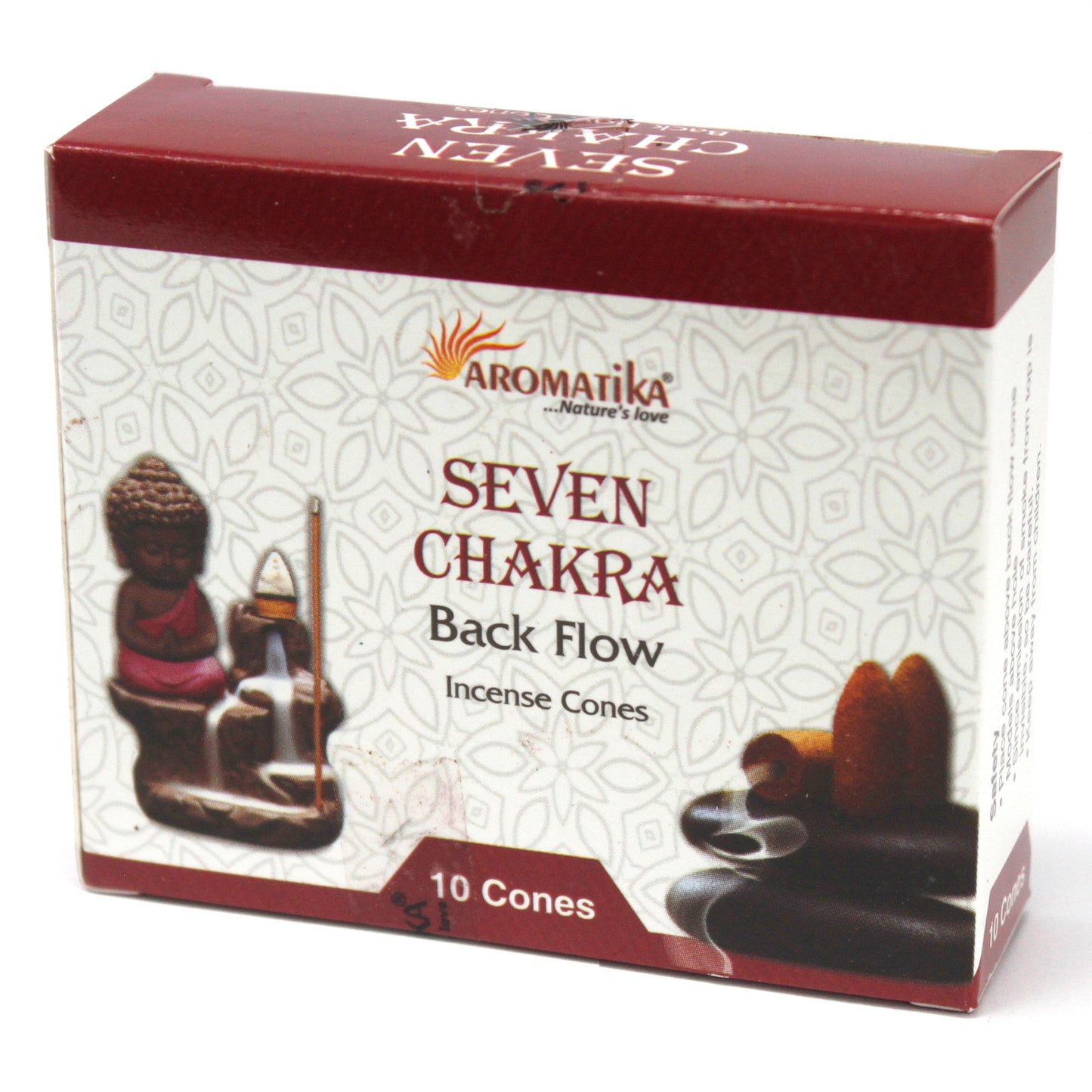Aromatica Backflow-Räucherkegel – 7 Charkras