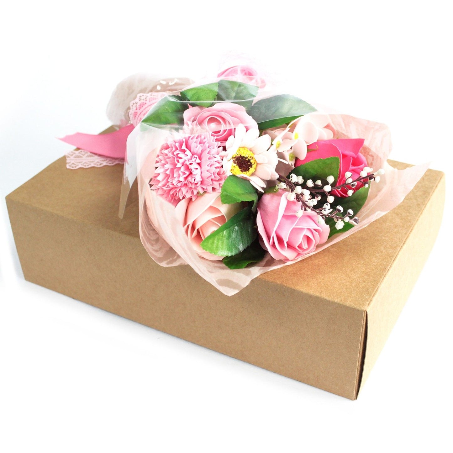 Seifenblumen-Geschenkstrauß - Pink - Special