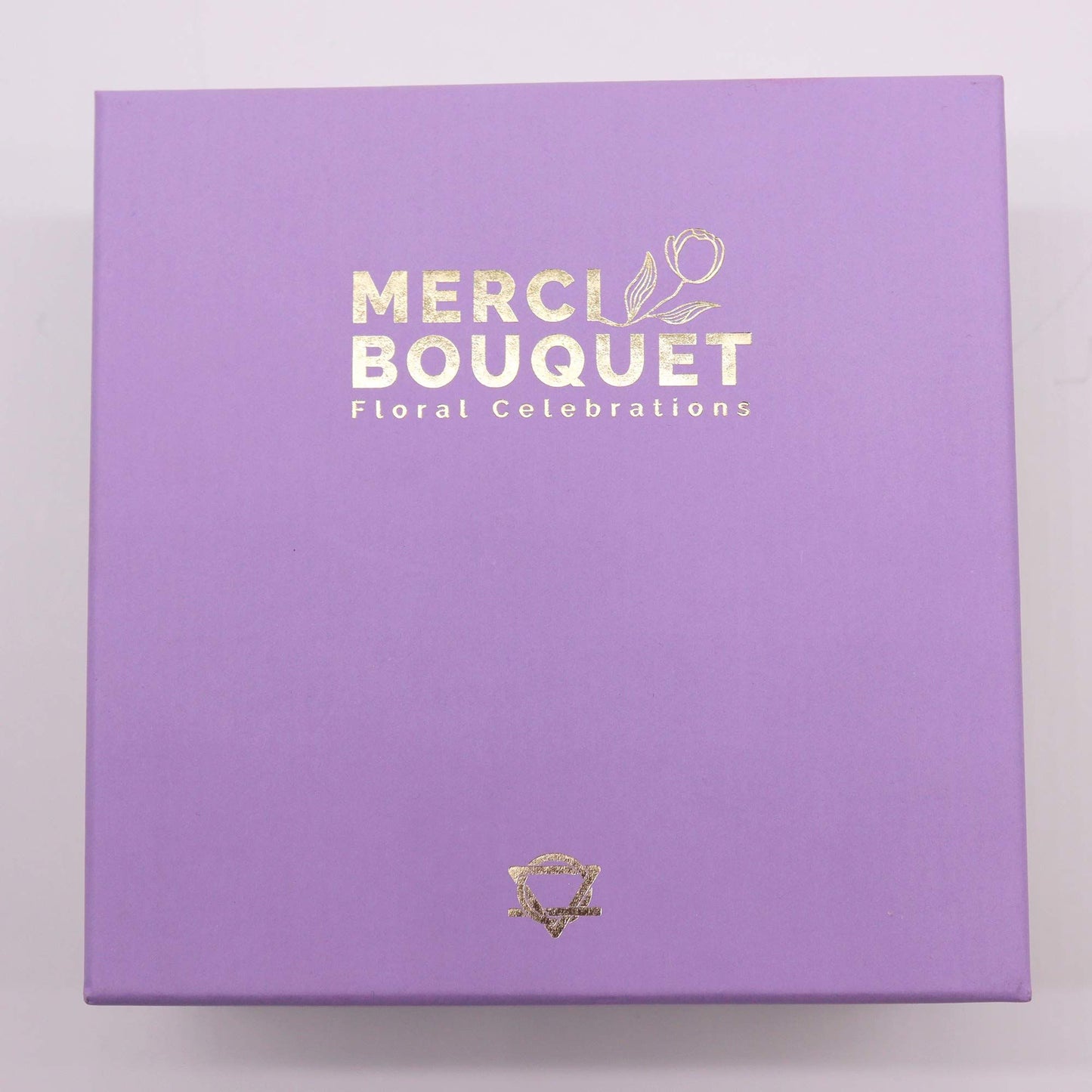 Seifenblumen-Geschenkbox – Lavender Rose & Carnation (Quadrat Box)