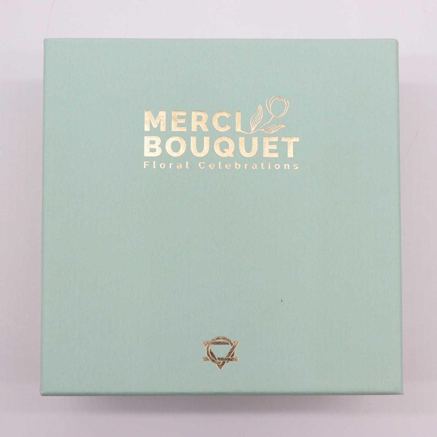 Seifenblumen-Geschenkbox – Spring Celebrations Yellow & Greens (Quadrat Box)