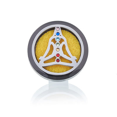 Auto-Diffusor-Set – Yoga-Chakra aus Zinn – 30 mm