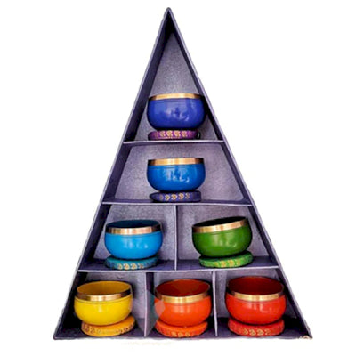Chakra-Pyramide-Klangschalen-Geschenkset