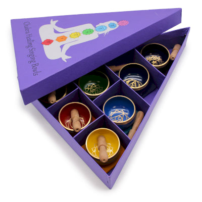 Chakra-Pyramide-Klangschalen-Geschenkset