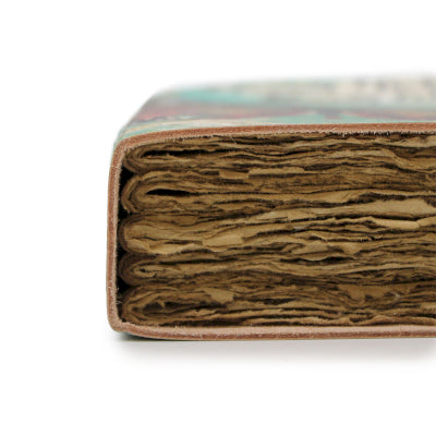 Leather notebook “Bee Kind” with deckle edge