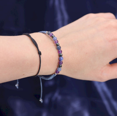 Sternzeichen-Kristallkerze mit Edelstein-Armband – Schütze