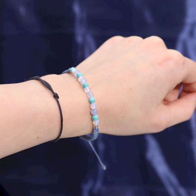 Sternzeichen-Kristallkerze mit Edelstein-Armband – Fische