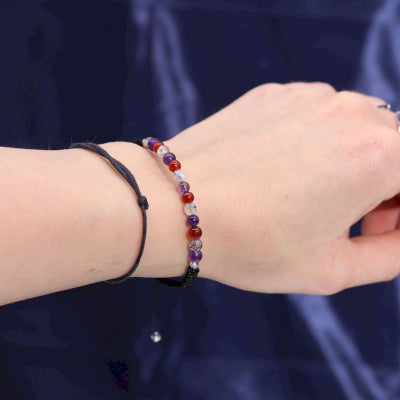 Sternzeichen-Kristallkerze mit Edelstein-Armband – Jungfrau