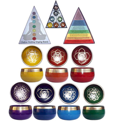 Chakra-Pyramide-Klangschalen-Geschenkset