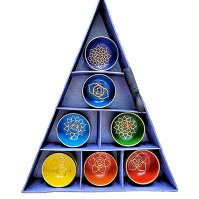 Chakra-Pyramide-Klangschalen-Geschenkset