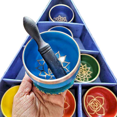 Chakra-Pyramide-Klangschalen-Geschenkset