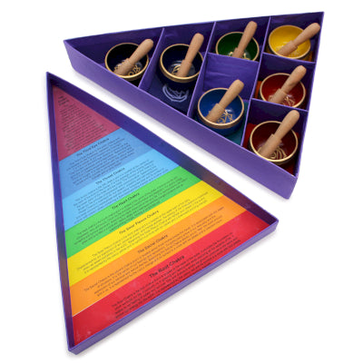 Chakra-Pyramide-Klangschalen-Geschenkset
