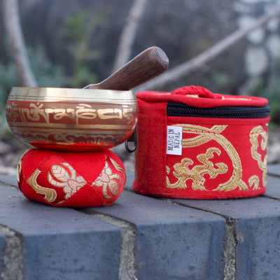 Mini-Klangschalen-Geschenkset – Rot