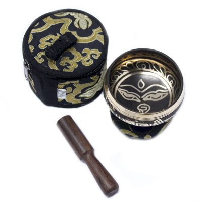 Mini-Klangschalen-Geschenkset – Schwarz