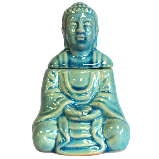 Sitting Buddha Fragrance Lamp – Blue
