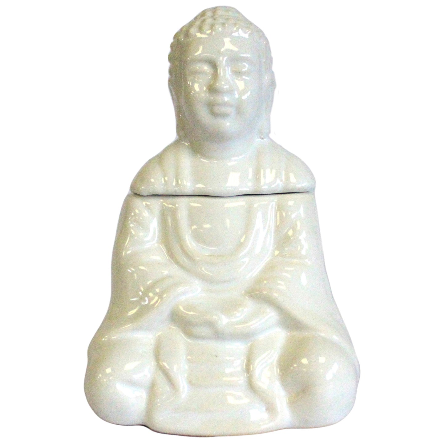 Sitting Buddha Fragrance Lamp – White