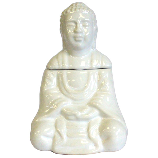 Sitting Buddha Fragrance Lamp – White