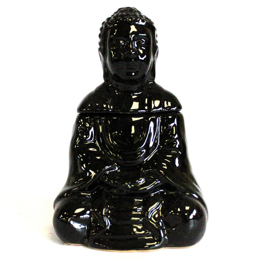 Sitting Buddha Fragrance Lamp – Black