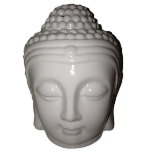 Buddha-Kopf-Ölbrenner – Weiß