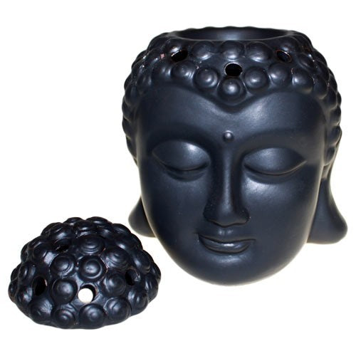 Buddha-Kopf-Ölbrenner – Schwarz