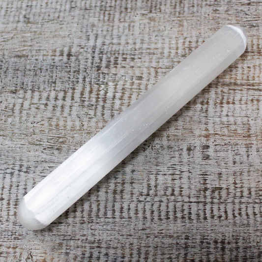 Selenitstab – 16 cm (beide Enden rund)
