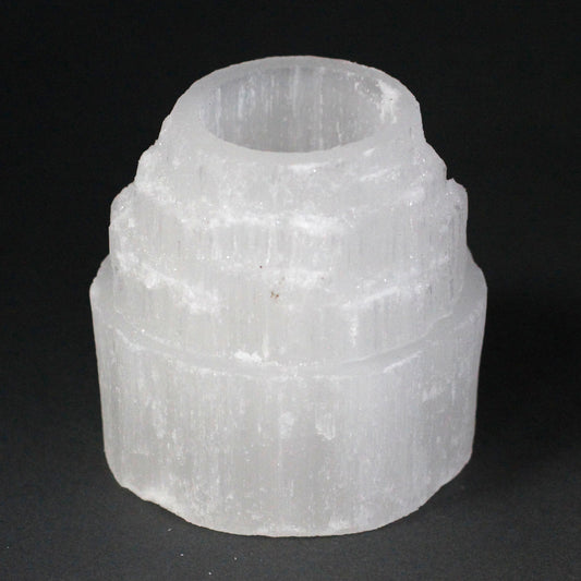 Selenite Mountain Top Kerzenhalter – 8 cm