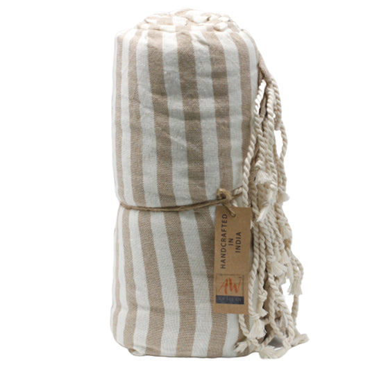Baumwoll-Pario-Handtuch – 100 x 180 cm – Warmer Sand