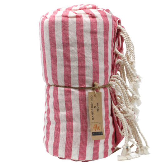 Baumwoll-Pario-Handtuch - 100x180 cm - Pink